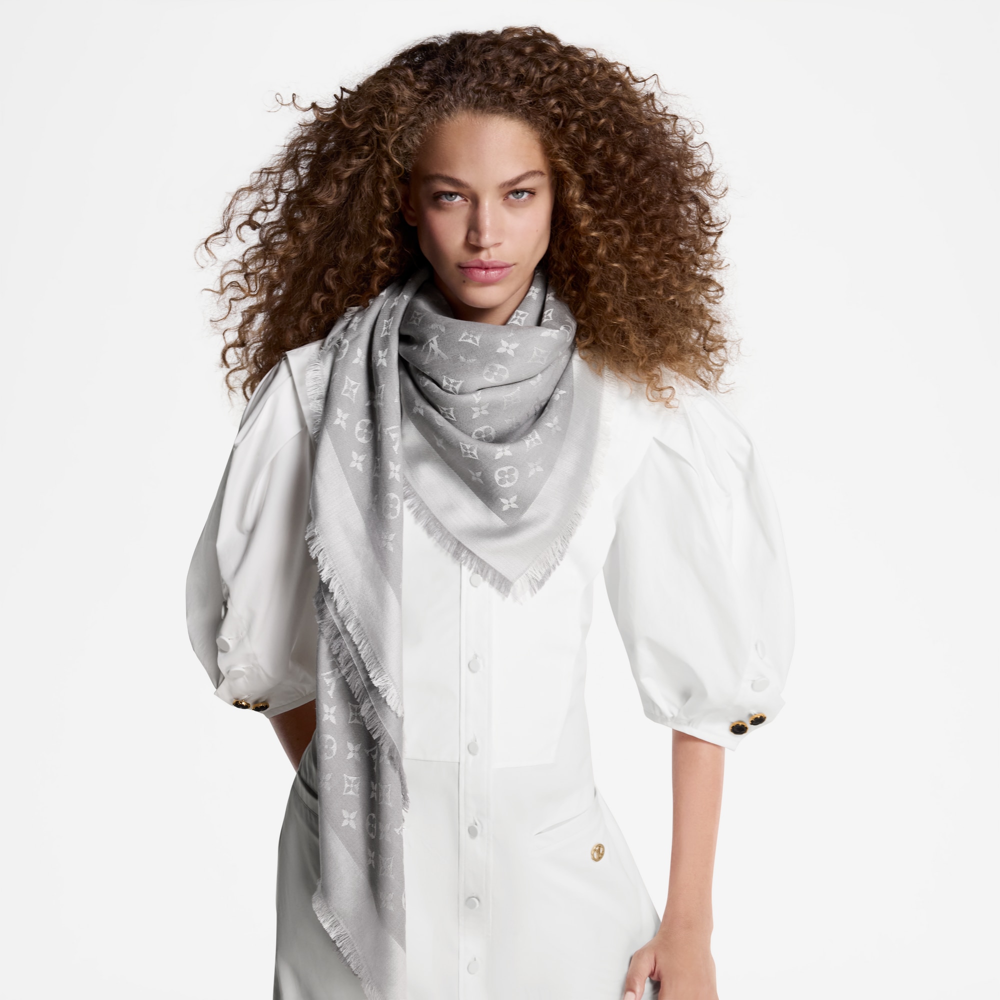 Monogram Denim Shawl S00 - Women - Accessories | LOUIS VUITTON ®